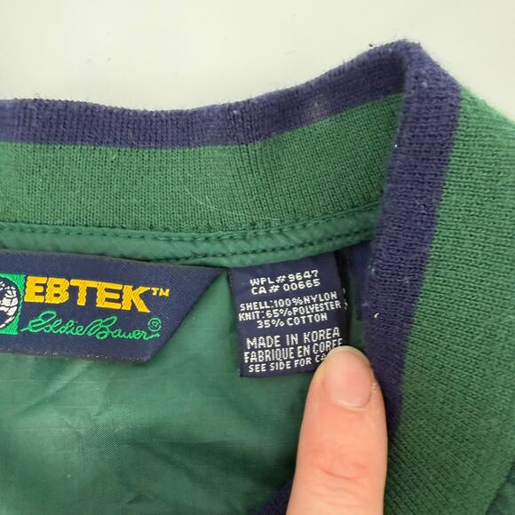 Vintage Eddie Bauer EBTek Green Pullover Jacket - Made in Korea - Picture 6 of 7